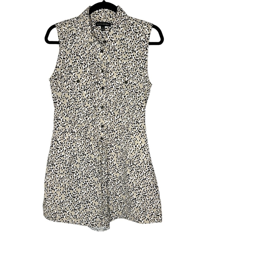 Banana Republic Sleeveless Utility Jumper in Leopard Print 4